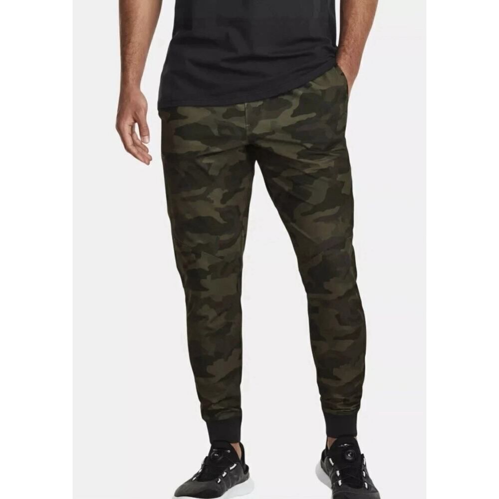 Under Armour Sportstyle Elite Camo Printed Joggers Mens Size L Green 1379663-390